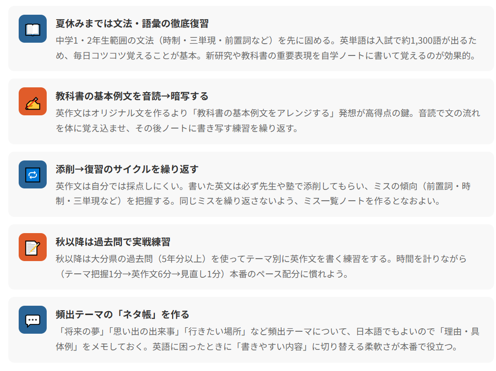 英作文の点数が伸びるおすすめ勉強法